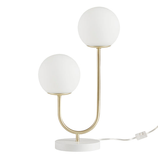 Gold Two-Light Globe Table Lamp