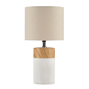 Ceramic & Wood Table Lamp